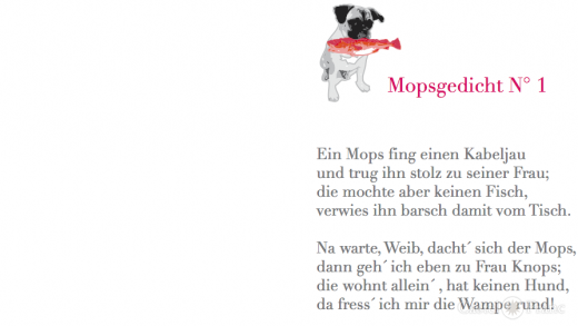 Mopsgedicht N°1, © Jörgen Kipp, Velleron, 2010