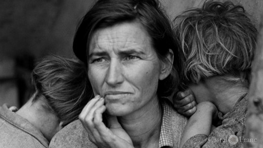 "Migrant Mother", Dorothea Lange, by: castel-franc.com