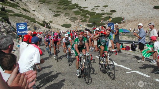Erik Zabel und Christophe Mengin am Mont Ventoux, Tour de France 2009