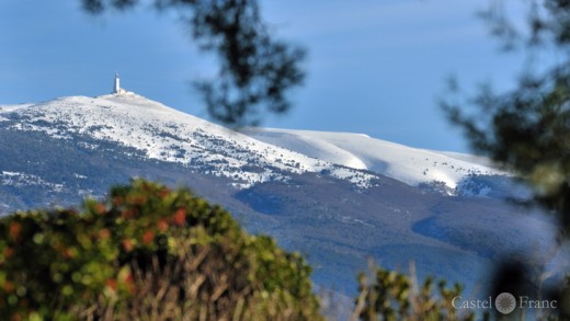 Mont Ventoux, vue du Domaine de Fondrèche, presenté chez Castel Franc, Provence 