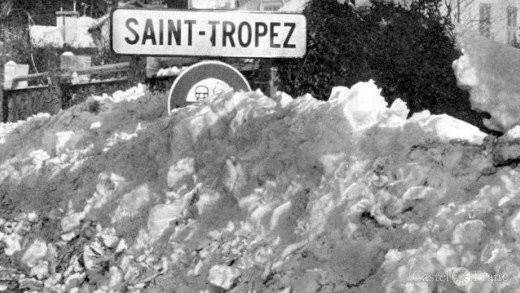 Winter 1956, Schnee in Saint Tropez