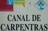 Hinweisschild zum Canal de Carpentras, Vaucluse